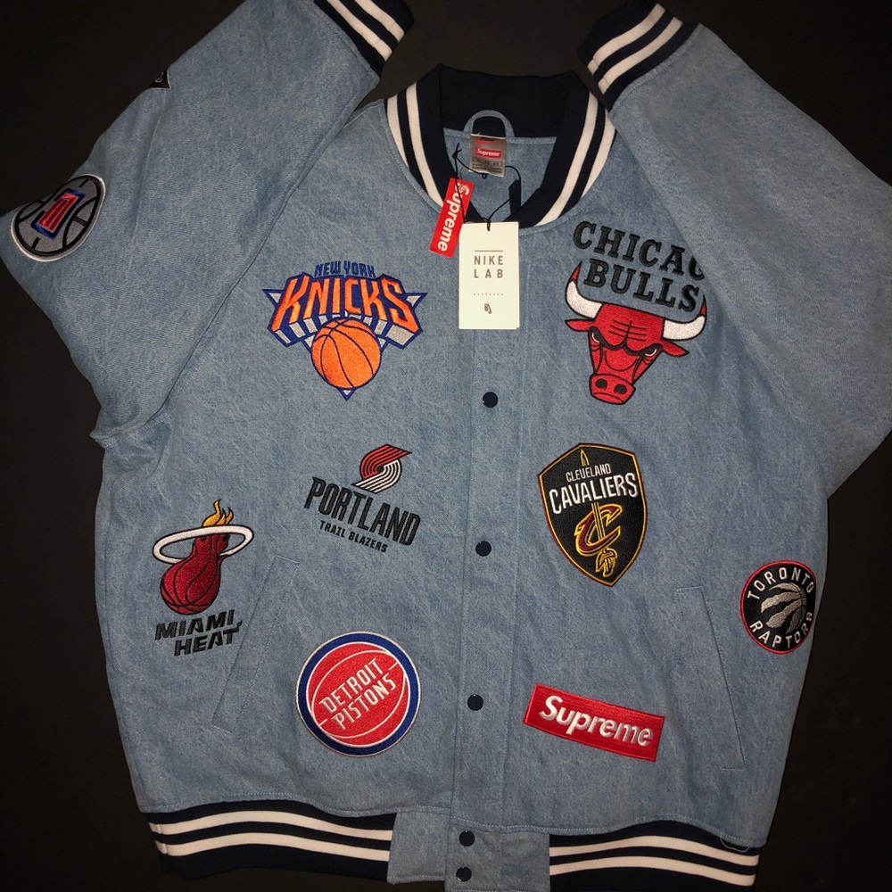 Supreme/Nike NBA Warm Up Denim Jacket